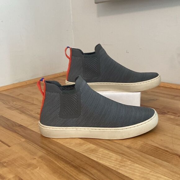 Rothy's Gray The Chelsea Women's Melange Knit Pull On Ankle Boots Size 7 1/2 - Picture 3 of 9